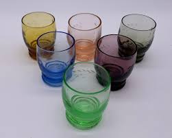 Glass Shot Cordial Etched Dots Vines Multicolored - Etsy Australia