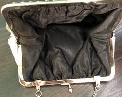 Vintage 80s Silver Space Age Metallic Top Handle Purse With Rhinestones - Etsy