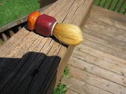 Nice Orange and Red Wooden Shaving Brush (No Manufacturer Indicated) | eBay