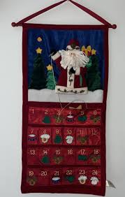 Vintage Christmas Advent Calendar Santa Countdown Wall ...