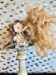 Buy Blue and Beige Mini Top Hat, Shabby Chic Fascinator, MADE to ORDER ONLY! Online in India - Etsy