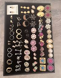 Vintage Now Gold Silver Clip Earring Lot 37 Pair Monet ...