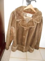VINTAGE MADE IN ENGLAND Brown Tones Faux FUR & Leather JACKET Coat Medium | eBay