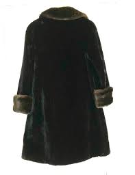 BORGANA BLACK FAUX FUR COAT, BROWN FAUX FUR COLLAR & CUFFS, BY SPORTOWNE, XS-S | eBay