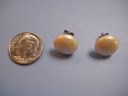 Vintage Faux Pearl Button Earrings - Etsy
