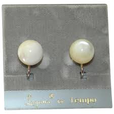 Laguna Elegant Mother of Pearl Bead Earrings Clip. For Sale ...