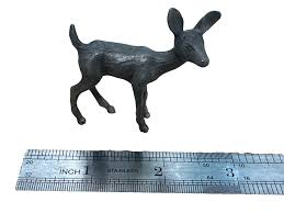 Vintage pewter Deer Fawn Miniature Animal Figurine | eBay