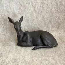 Vintage Heredities Limited Laying Deer Cold-cast Bronze Sculpture - England - Etsy