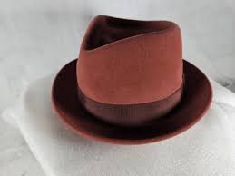 Men's Wool Fedora Hat, 7, George Bollman Designer Fodora Small Vtg Red | eBay