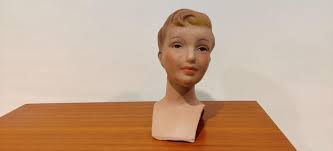 Vintage French Plaster Child Mannequin Head at 1stDibs