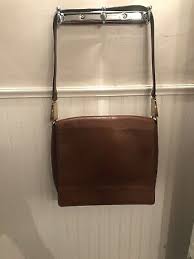 Hamilton Hodge Brown Leather Flap Shoulder Bag Purse | eBay