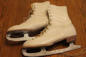 Vintage Adult Women's White Ice Skates - Winter Decor ...