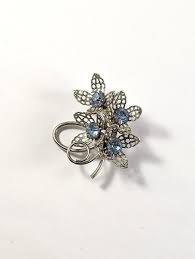 Vintage Rhinestone Flower Pin, Vintage Jewelry - Etsy