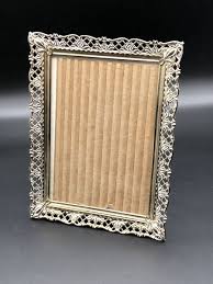 Vintage gold metal photo picture frame 5x7 shabby chic lattice filigree ornate | eBay