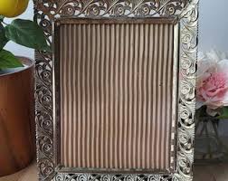 Vintage Empty Picture Frame 9.5x7.5 Filigree Gold Brass Metal W/ Glass Old Hollywood Regency Victorian Style Decor. - Etsy