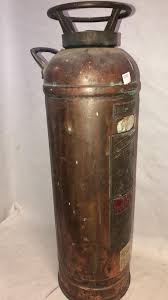 Lot - Antique Copper Brass Red Star Fire Extinguisher