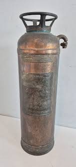 Antique RED STAR MODEL 303 Copper Brass Fire Extinguisher ...