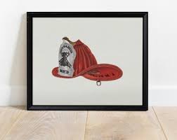 Vintage Fireman Helmet Prints | Choose From 3 Prints ...