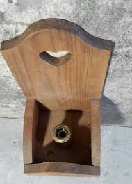 Wall Mounted Candle Holder Sconce Solid Wood Heart Cut-Out w ...