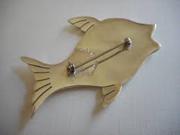 Vintage Mexico Taxco Sterling Silver Mosaic Turquoise Inlay Fish Brooch 720A | eBay