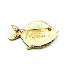 Eisenberg Black Colorful Enamel Fish Brooch - 24 Wishes Vintage Jewelry – 24 Wishes Vintage Jewelry