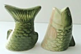 Wide-Mouth Bass Salt & Pepper Shakers Vintage Collectible Sportsman Fisherman | eBay