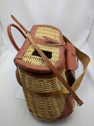Creel Fishing Wicker Basket Weave Split Willow British Hong Kong Made – Pocatello Market
