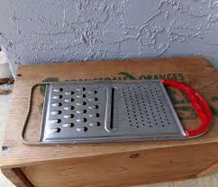 Kaiser Red Handle Stainless Steel Food Grater, Vintage Food ...
