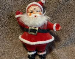 Vintage Plastic Blow Mold Red Flocked Dancing Santa Claus - Etsy