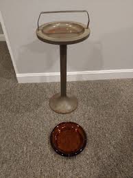 Vintage Metal Smoking Stand Cigar Cigarette Ashtray 24" W ...