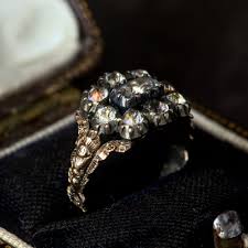 Superb Antique Georgian English Ornate 15K Gold Paste Ring ...