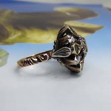 Mid-Century Renaissance Revival Emerald and Diamond Cluster ...