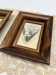 Framed Vintage Flower Art - MCM Wall Art - Mid Century Modern Floral Decor - Etsy
