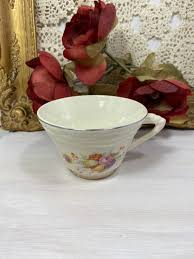 Vintage Flower and Fruit Tea Cup - Etsy