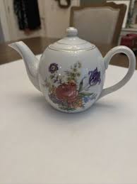 Vintage Floral Teapot With Gold Trim | eBay