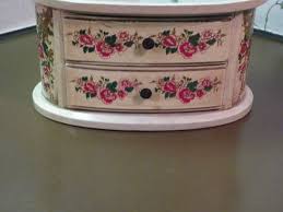 VINTAGE MUSIC BOX ~ FLORAL~ MIRROR DISPLAY TOP ~ NICE CONDITION | eBay