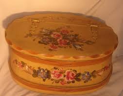 VINTAGE HAND PAINTED WOOD BUCKET WITH LID FROM TRIBERG GERMANY 16 X 11 INCHES | eBay