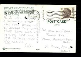 postcard Mississippi bridge,Bentondorf,IA-Moline,IL (P-1-F ...