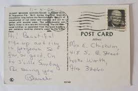 Postcard Oldest Wooden Schoolhouse St. Augustine Florida ...