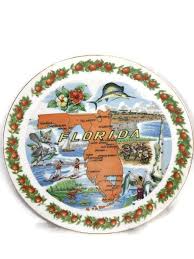 Vintage Florida Souvenir Plate - Collectible Home Decor, Mid Century G – Duckwells