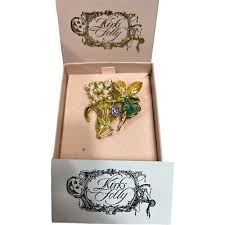 Kirks Folly Brooch Pin Fairy Cockles Enamel Pearls Original Box Signed | eBay