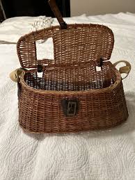 Vintage Fly Fishing Creel Wicker Basket | eBay