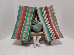 Handmade Serape Stripe Tea Towel: Linen Boho Kitchen Decor ...