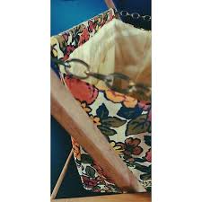 Vintage Cloth Magazine, Newspaper, or Knitting Holder Floral Orange Brown Yellow | eBay