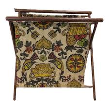 Vintage 1960s Folding Sewing or Knitting Basket | Chairish