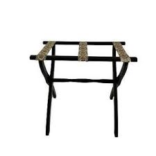 Vintage 1960's Folding Luggage Rack Suitcase Stand • Smooth Legs • Black Painted Wood • Guest Bedroom • Floral Pattern Straps • Scheibe? - Etsy