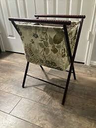 Vtg North American Hardwoods USA Stand/Bag Folding Wood Sewing Knitting Craft | eBay