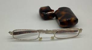 Vintage Foldable Eyeglasses Reading Glasses +1.50 w/ Faux ...
