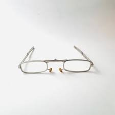 Lunettes de lecture compactes et pliables vintage en métal ...
