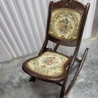 Vintage 1920's Folding, Cherry Wood Rocking | Mercari